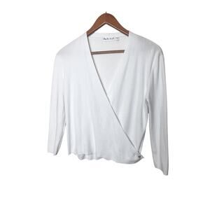 Habitat White 3-way Knit Cardigan Women’s Sz Small Viscose Cotton Casual